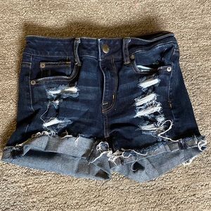 american eagle distressed jean shorts